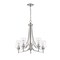 Z-Lite Joliet 5 Light Chandelier, Brushed Nickel & Clear 473-5BN - alternate 2